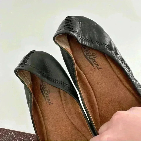 Lucky brand womens flats size 6 36 black leather balletcore - Picture 12 of 14